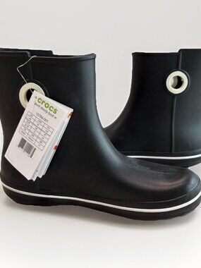 Crocs Jaunt Shorty Women’s Rain Boots Black Womens Size 8 ~ NWT